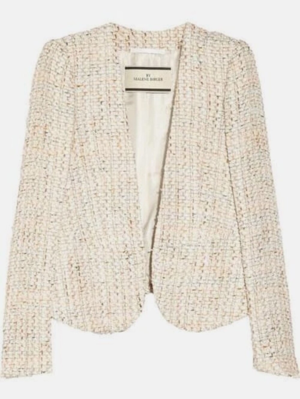 By Malene Birger Metallic Fleck Tweed Boucle Taylir Jacket Size 36